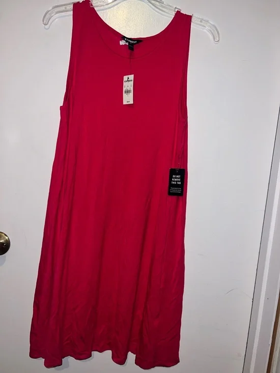 Express Hot Pink Sleeveless Maxi Dress - Picture 1 of 2